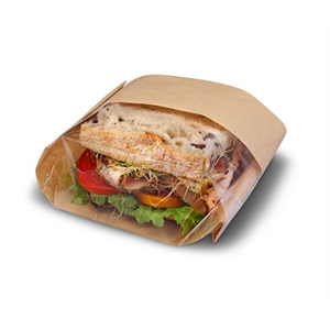 Bag Sandwich 5.75x 2.75 x 9.5" Kraft DublView