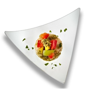 Aster Dish Whilte 2.5" x 3"
