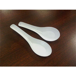 Soup Spoon Chinese Medium White