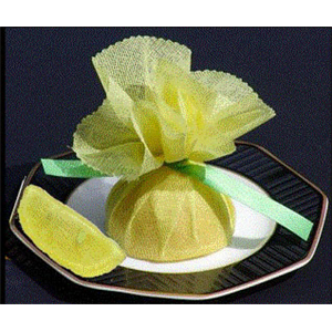 Lemon Covrs 9"Wht w/Grn Ribbon 10x100