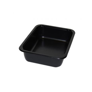 Tray Plastic Black Rectangle 45 oz., CPET