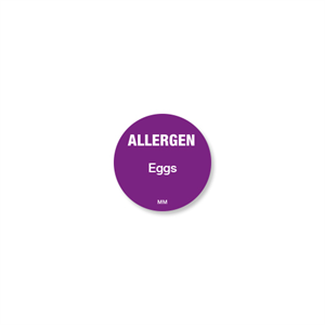 Label 1" Circle prnt ALLERGEN EGGS