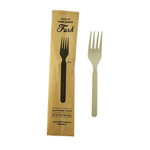 Fork Bamboo Fiber Individually Wrapped 6"