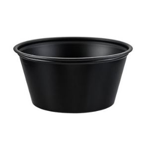Cup Plas Portion 3-1/4oz PS-black