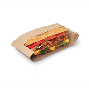 Bag Sandwich 4.25 x 2.75 x 11.75" Kraft w/Tray  DublView