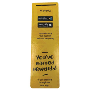 Nandos App Tamper Label  2"x6" Semi Gloss, perf