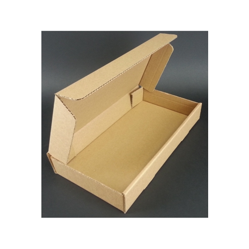 W PACKAGING WPFB14X7KE 14x7x1.5 Plain Kraft/Kraft Flatbread Pizza Box E-Flute Pack of 50