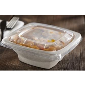 Lid Plastic Clear for 16oz Square Bowl PP