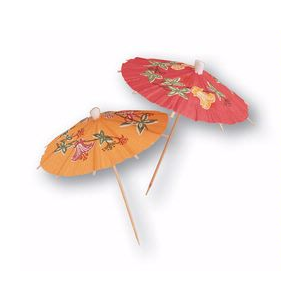 Pick Paper Parasol/Umbrella Asst Clrs 10x144