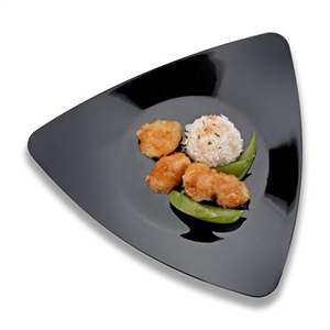 Plate Triangle Dinner 10" Black