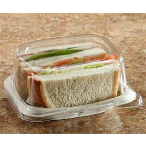 Lid Clear for Pulp Sandwich Wedge, PET