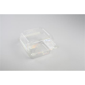 Container Plastic Hinged 6x5.5x3.25 Clear, Bottlebox
