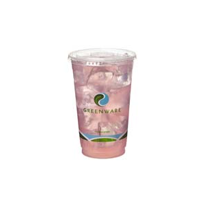 Cup Plas, 9oz Clr Greenware PLA Old Fash.