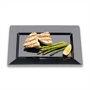 Plate Rectangular 11" Black 12/10