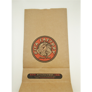 Bag Paper Kraft 12Lb  "Pita Factory" 2 color 1 Side