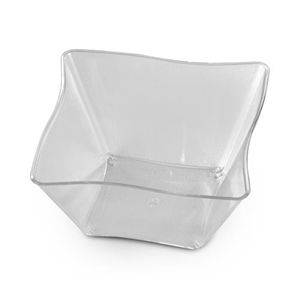 Bowl Plastic, 5oz Clear Square Wave