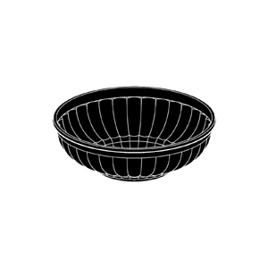 Bowl Plastic, 96oz Black 12" Mystique