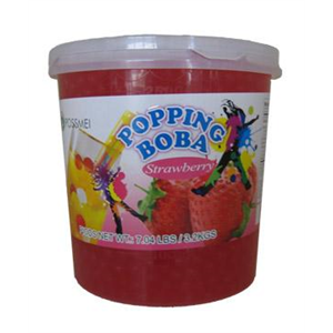 Popping Boba Strawberry 3.2kg Pail
