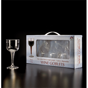 Glass Wine, 8oz Clear Fluted 1/pc (Box)