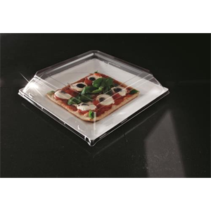 Lid Plate Dinner, 10.75" Clear Square