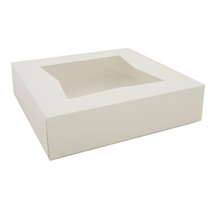 Box Pie White w/window 10x10x2.5"