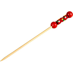 Skewer Bamboo Red Pearl  4.7"
