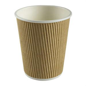 Cup Hot, 8oz Natural Ripple Kraft, 40x25