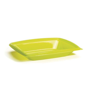 Container Plastic 9"x7"x1.7' base Lime Green, 27oz, BB