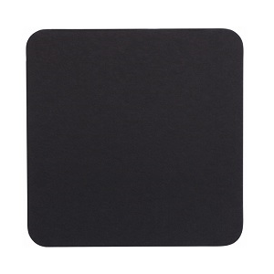 Coaster 4" Square Black Pulpboard