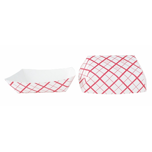 Food Tray 5lb Red Plaid 0429