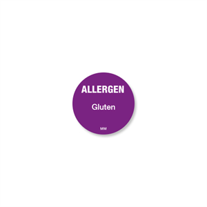 Label 1" Circle prnt ALLERGEN GLUTEN