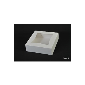 Box Pie White w/window, 8x8x2.5"