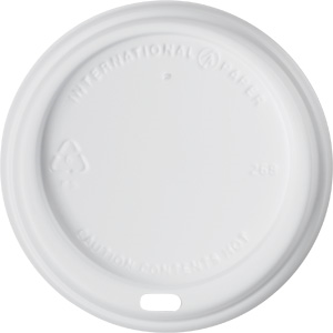 Lid Cup Hot, 10oz White Dome 12x100