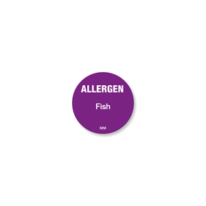 Label 1" Circle prnt ALLERGEN FISH
