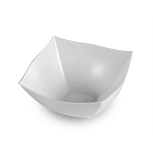 Bowl Plastic, 8oz White Square
