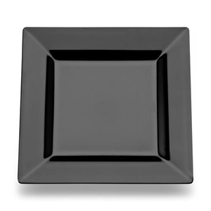 Plate Square Dessert Black 6" 12x10