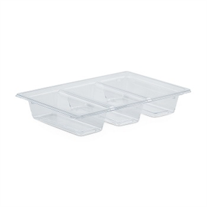Containers BB 15oz 3-Comp Tray Clear