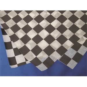 Basket Liner 12x12" Black Checkered Kraft Liner