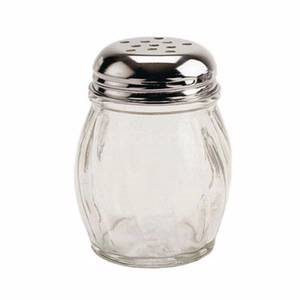 tabletop Cheese Shaker 6oz Swirl w/SS Perf Cap