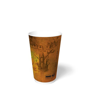 Cup Paper 16oz, Hold & Go OldWorld 20x30