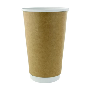 Cup Paper Double Wall Kraft Compostable - 16oz