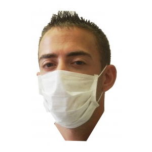 Mask Face 3ply Ear Loop Non-Woven White 20x50