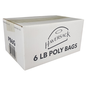 6lb Clear poly bag, 5x3x15, 500