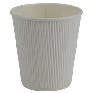 Cup Paper Hot Ripple White 10 oz.