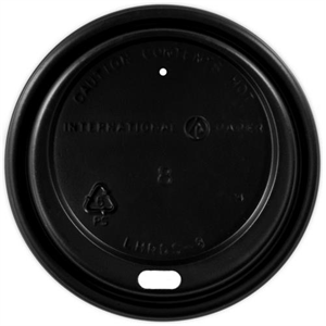 Lid Cup Hot, 8oz Black Dome