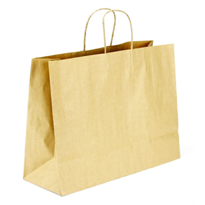 Bag Paper Handle Twisted 16"x6"x12" Kraft