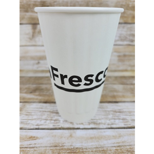 Cup Paper Hot Fluted 16oz KRAFT Printed "Mia Fresco"