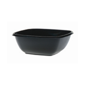 Bowl, 160oz Black Square PET