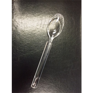 Spoon Icecream/ Taster 5" Clear  Heavy PS