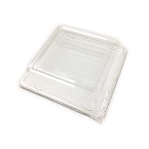 Lid Plastic 12 x 12" Dome Square Clr PET